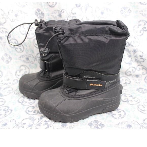 Columbia Other - Columbia Kids Black Waterproof 400g Insulated Snow‎ Boots BC1324-012 Size 13
